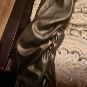 Black Vinyl Scrunch Pants